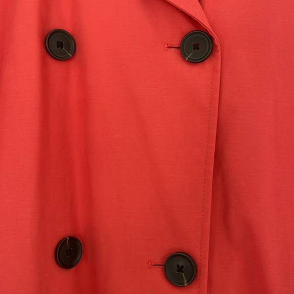 NEW Abercrombie Fitch Womens Coral Trench Coat XL Wind Water Resistant Belted - Picture 5 of 11